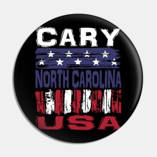 Cary North Carolina USA T-Shirt Pin