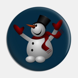 happy snowman Pin