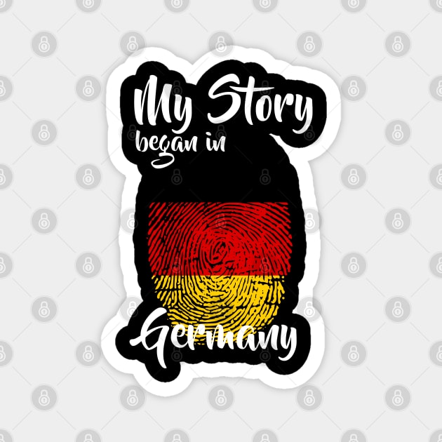 Germany Flag Fingerprint My Story DNA German Magnet by Your Culture & Merch