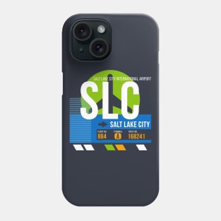 Salt Lake City (SLC) Airport // Retro Sunset Baggage Tag Phone Case