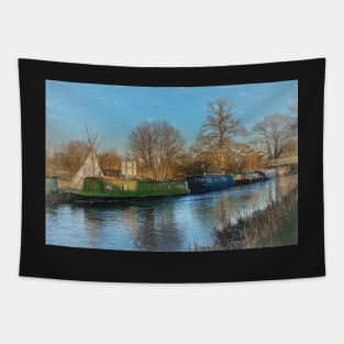 Canal Boats And A Teepee Tapestry