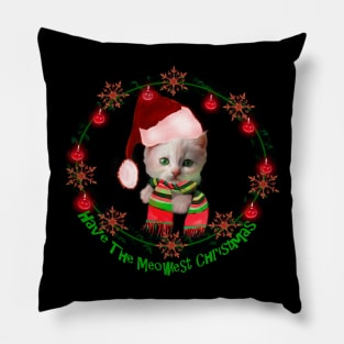 Kitten Christmas Wish! Pillow