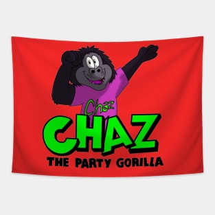 Chaz The Party Gorilla logo Tapestry