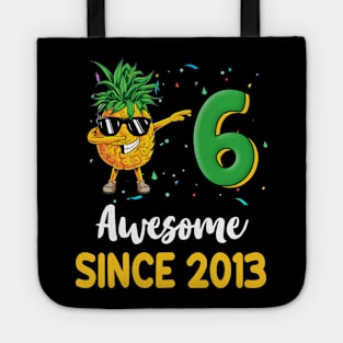 6th Birthday Pineapple Dabbing 6 Years Old Tote