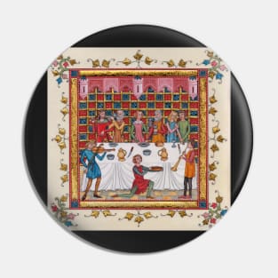 Medieval illumination - Gothic Banquet Pin