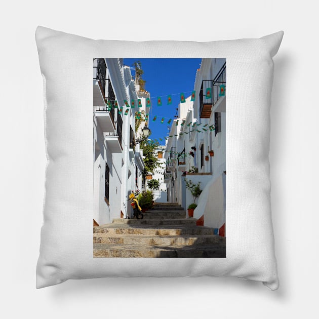 Frigiliana Andalusia Costa del Sol Spain Pillow by AndyEvansPhotos