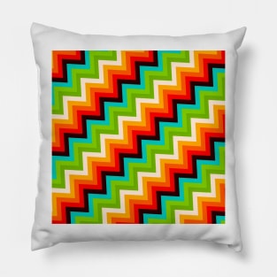 Retro Zig Zag Pattern Pillow