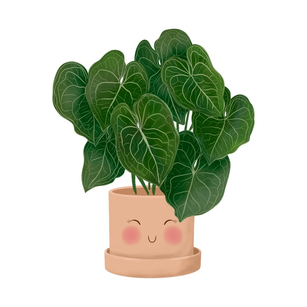 Cute Anthurium Plant by Gush Art Studio 1