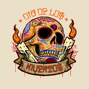 Dia De Muertos - Colorful design - Grafitti art T-Shirt