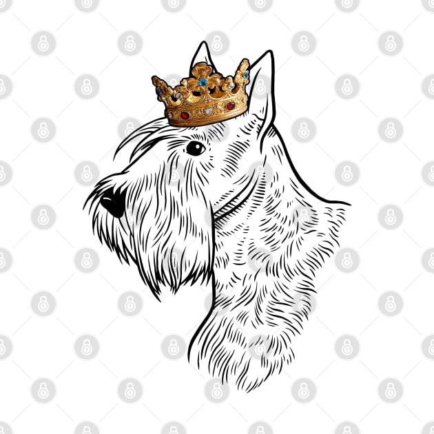 Scottish Terrier Dog King Queen Wearing Crown by millersye