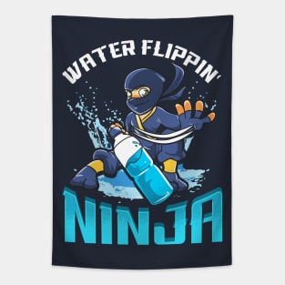 Water Flippin' Bottle Ninja Funny Humor Game Tapestry