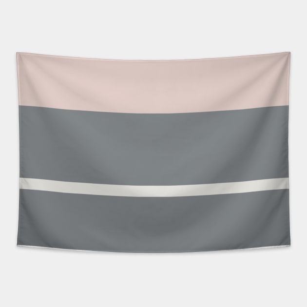 A pleasant pattern of Very Light Pink, Grey, Gray (X11 Gray) and Light Grey stripes. Tapestry by Sociable Stripes