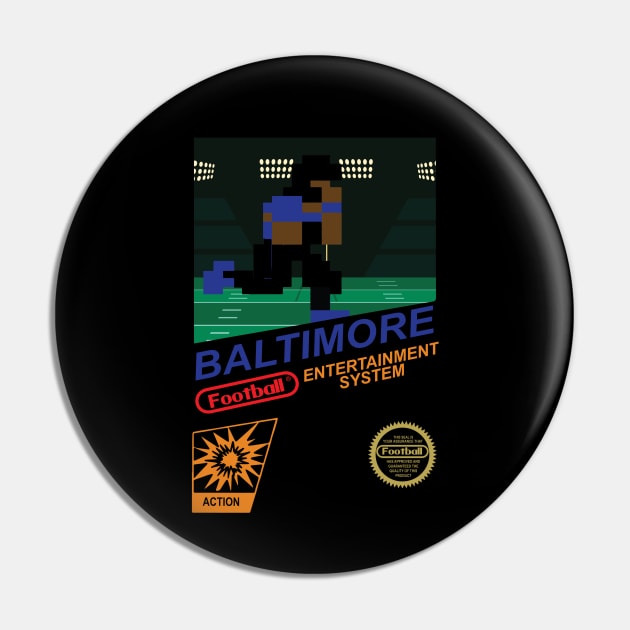 Baltimore Football Team - NES Football 8-bit Design Pin by mymainmandeebo