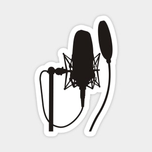 Studio Microphone Silhouette Magnet