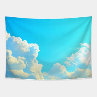 Scenery with a multitude of fluffy white clouds Tapestry