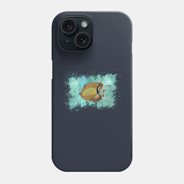 Butterfly Fish Splash - Marine Biology - Ocean Art Phone Case by MoPaws
