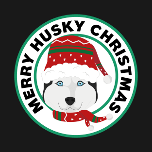 Merry Siberian Husky Christmas T-Shirt