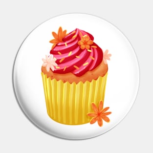Pink Frosting Cupcake Pin