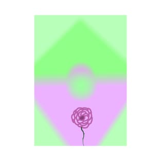 Purple/Pink and Green Rose Aesthetic T-Shirt