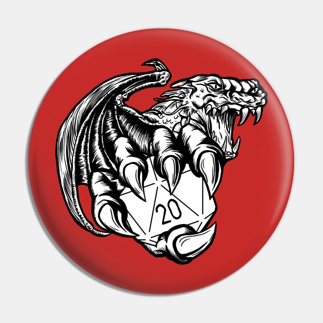 D20 Dragon Pin by SimonBreeze