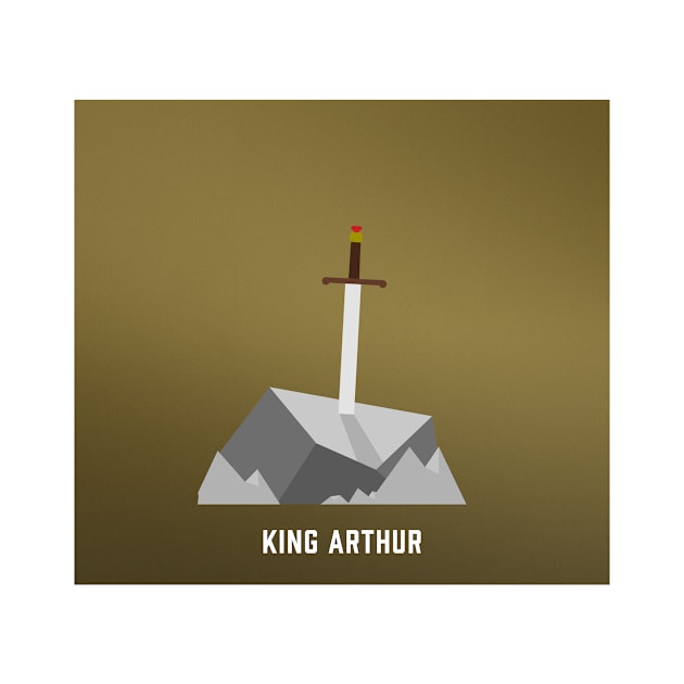 Sword in the Stone (King Arthur Print) by ArtbyCorey