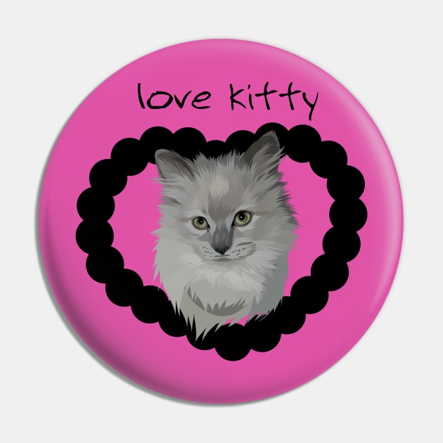 Love kitty cat Pin by Fadmel