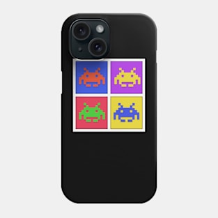 Four Space Invaders Phone Case