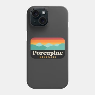 Porcupine Mountains State Park Michigan Vintage Sunset Phone Case