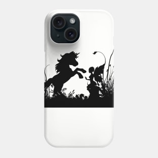 Wonderful unicorn and fairy in the sunset Phone Case