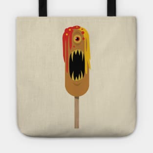 CORNDOG MONSTER WITH CONDIMENTS Tote