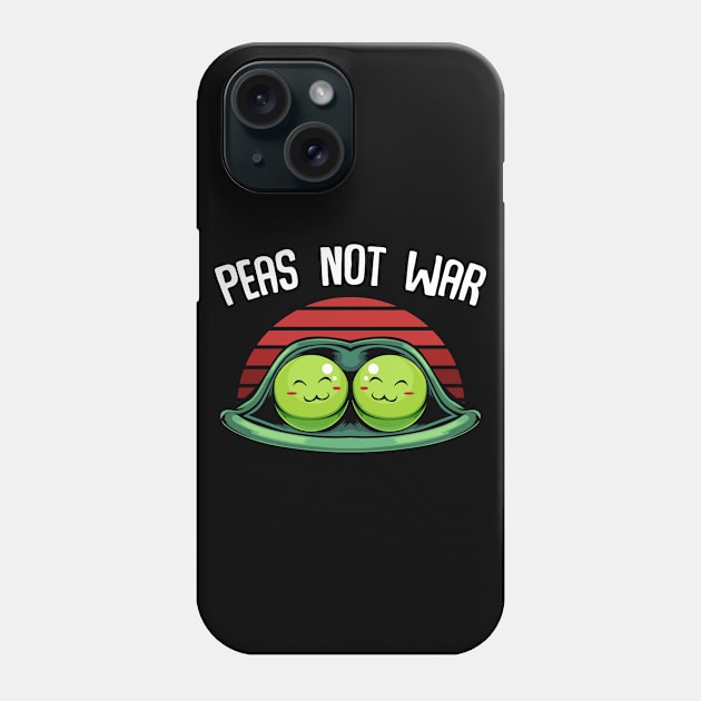 Peas - Peas Not War - Cute Kawaii Pea Pun Phone Case by Lumio Gifts