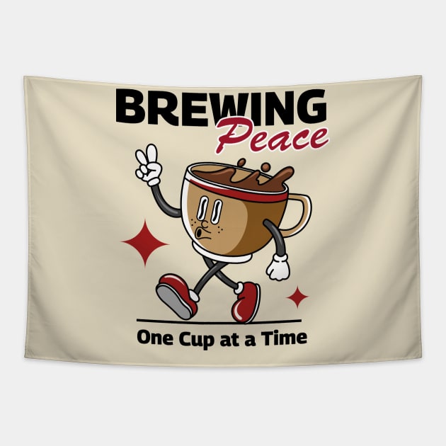 Brewing Peace Tapestry by Harrisaputra