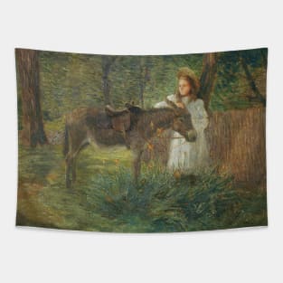 After the Ride by Julian Alden Weir Tapestry