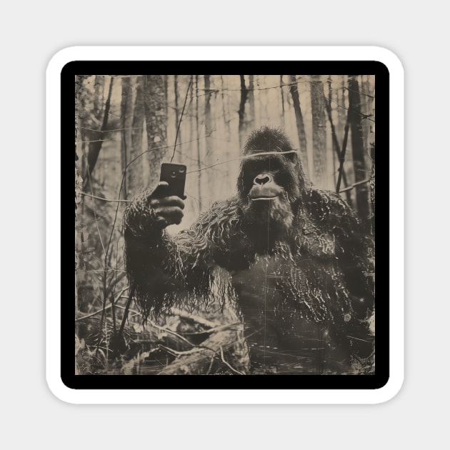 Bigfoot Believer Selfie Magnet by Vlaa