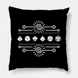 Ornamental Dice Set of Occultist Tabletop RPG Gaming Pillow