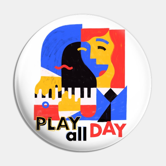 Play All Day Pin by Ayelet Raziel Art