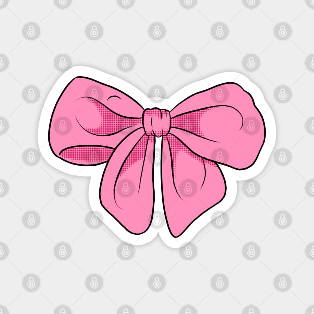 Pink Bow Ribbon Magnet by Trippycollage