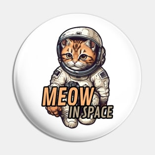 Astronaut cat Pin