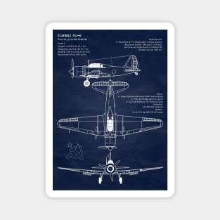 Sukhoi Su6 URSS Blueprint Magnet