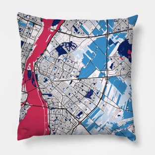 Longueuil - Canada MilkTea City Map Pillow