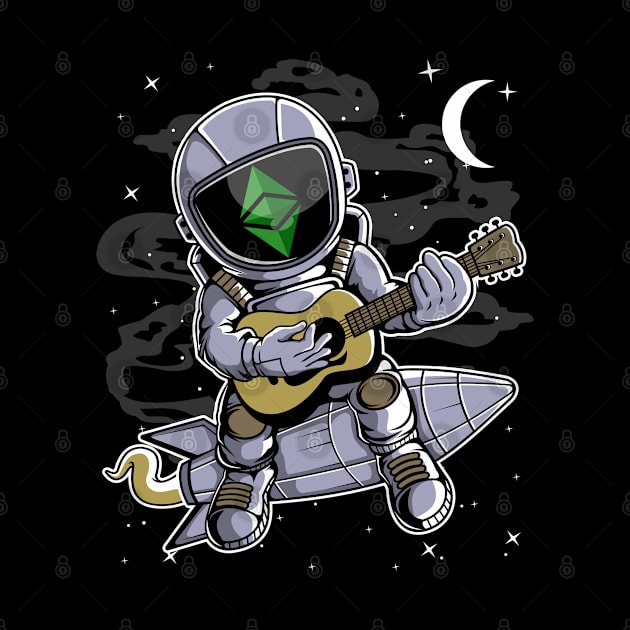 Astronaut Guitar Ethereum Classic ETH Coin To The Moon Crypto Token Cryptocurrency Blockchain Wallet Birthday Gift For Men Women Kids by Thingking About