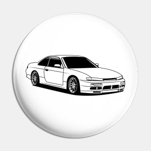 Jdm silvia black print Pin