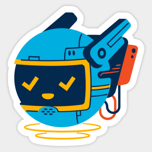 cute robot Sticker for Sale by Attiahbros