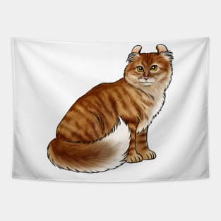 Cat- American Curl - Orange Tabby Tapestry