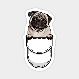 Pug Pocket Dog Magnet