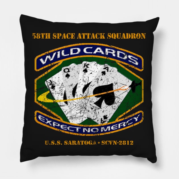SAAB Wildcards Distressed Pillow by PopCultureShirts