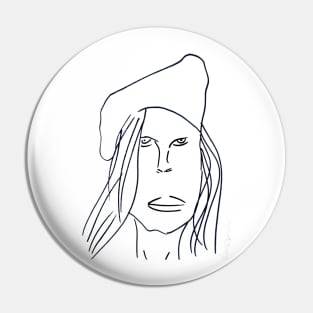 Woman with Beret Pin