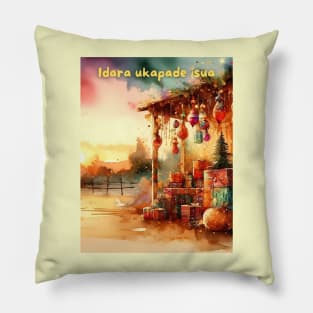 Ibibio (Nigeria) Christmas Pillow