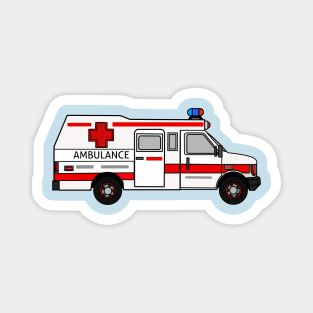 Ambulance cartoon illustration Magnet