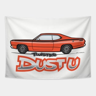 Dust U Orange Tapestry